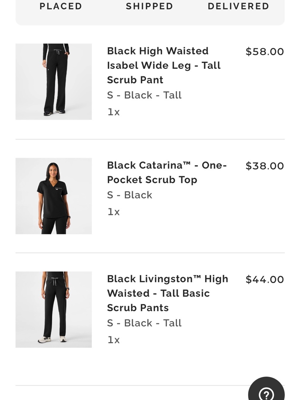 figs black scrub pants